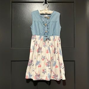 Sparkle in Pink Girls Unicorn Print Twofer Dress Size 6/6X